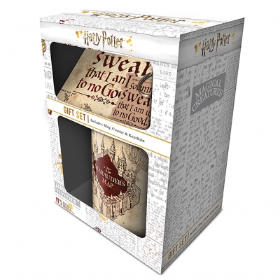 Zestaw prezentowy Harry Potter Marauders Map Kubek Podstawka i Brelok