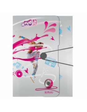 Teczka rysunkowa A4 PP z gumką Move It Pink