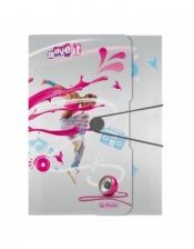 Teczka rysunkowa A4 PP z gumką Move It Pink