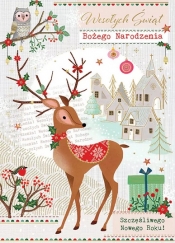 Karnet B6 Boże Narodzenie - Sarenka zimowa