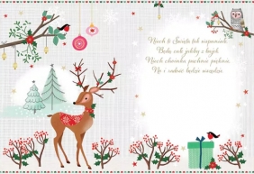 Karnet B6 Boże Narodzenie - Sarenka zimowa