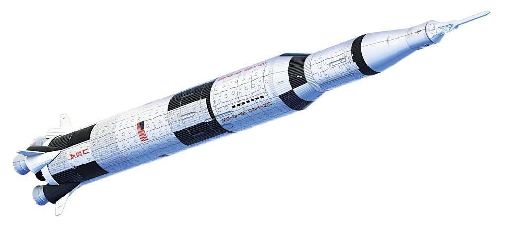 Ravensburger, Puzzle 3D 440: Rakieta Apollo Saturn V (11545)