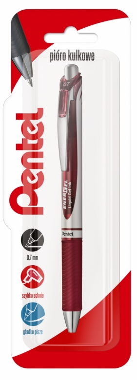 Pióro kulkowe 0,7 mm EnerGel BL77 burgundowy 1 szt.