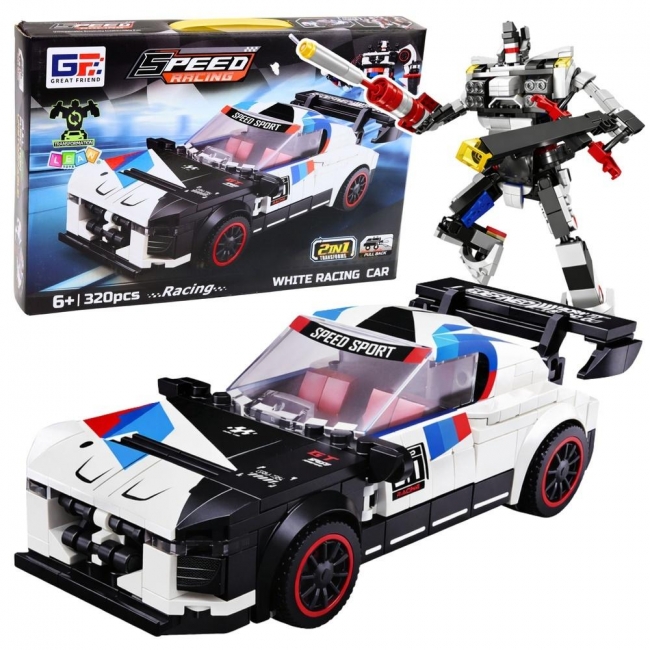 Klocki konstrukcyjne samochód sportowy robot 2w1