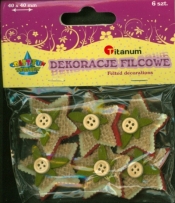 Gwiazdki filcowe 6szt 4x4cm