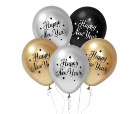 Balony Beauty&Charm Happy New Year 33cm 5szt