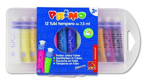 <img src='https://webimage.pl/pics/458/2/d676415.jpg' style='height:440px' /> Farby plakatowe Primo Tempera w tubkach12 kolorów