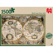 Puzzle 1500: Mapa świata z 1630 (18345)