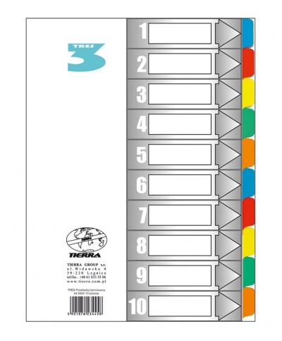 Przekładka TRES laminowana max 10 kolorów