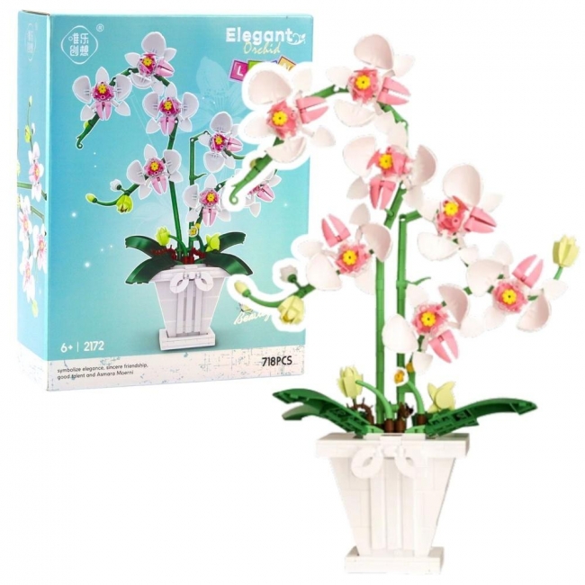 <img src='https://webimage.pl/pics/458/4/d5905991074458.jpg' style='height:440px' /> Klocki konstrukcyjne orchidea storczyk 718el