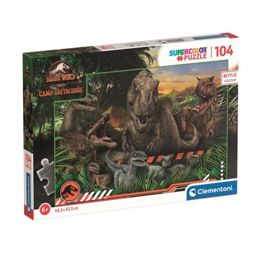 Clementoni, puzzle SuperColor 104: Jurassic World (27545)