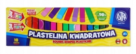 Plastelina Astra kwadratowa,18 kol (3 NEON, 3 PASTEL)