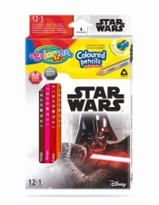 Colorino Kredki ołówkowe trójkątne 13kol. - Star Wars (89458PTR)