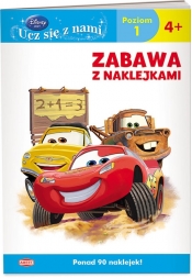 Disney Ucz się z nami Zabawa z naklejkami Auta 4+
