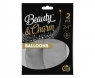 Balony Beauty&Charm pastelowe szare 61cm 2szt