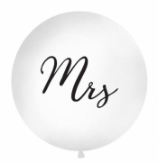 Balon Mrs 1m biały