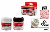 Farba akrylowa różowa 35ml + środek tworzący