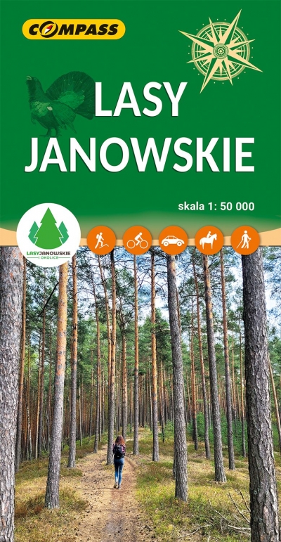Lasy Janowskie. Mapa turystyczna w skali 1: 50 000
