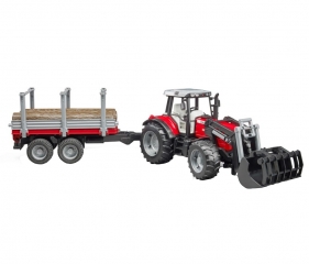 Traktor Massey Ferguson z przyczepą (02046)