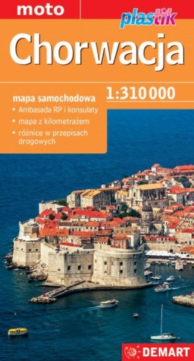 Chorwacja mapa samochodowa 1: 310 000