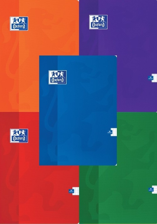 Zeszyt A5Oxford Essentials w linie 60 kartek 5 sztuk mix
