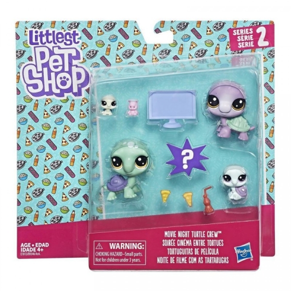 Littlest Pet Shop, Rodzina zwierzaków Filmowa noc Żółwi (B9346/E1013)