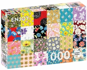 Puzzle 1000el Kwiecisty patchwork