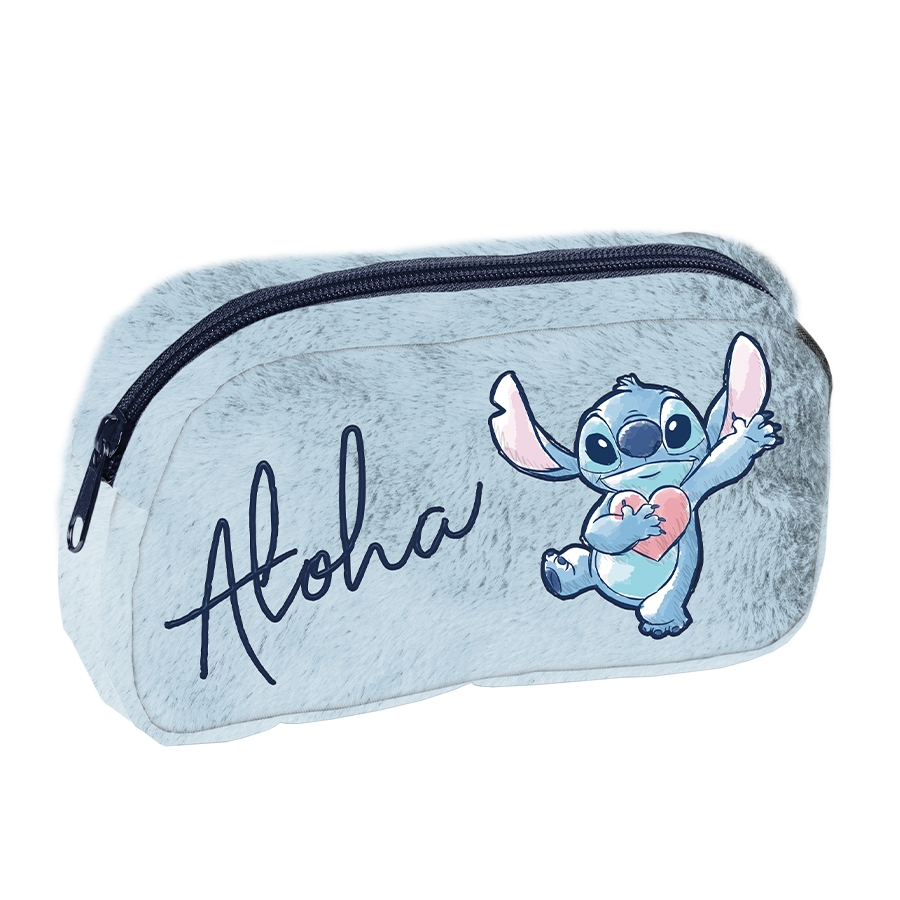 Piórnik saszetka pluszowa - Stitch -  Blue Aloha