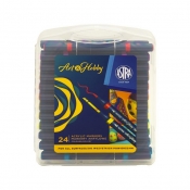 Markery akrylowe artystyczne dwustronne - Art&Hobby, 24 szt.