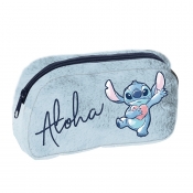 Piórnik saszetka pluszowa - Stitch - Blue Aloha