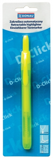 Zakreślacz automatyczny Donau D-Click żółty (Nr 7353901PL-11)