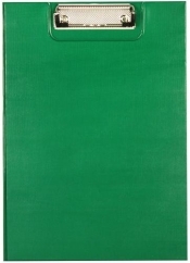 Deska A5 PVC z klipsem i okładką zielona D.RECT