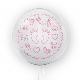 Tuban, balon 45 cm - Stópki, różowy (TB 3646)