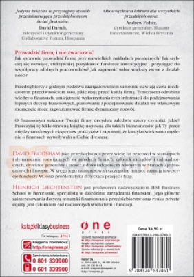 Bilans w firmie Cztery rzeczy które przedsiębiorca powinien wiedzieć o finansach - Frodsham David, Liechtenstein Heinrich