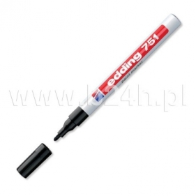 Marker Edding lakierowany okrągła końcówka 1-2mm czarny 751/001 (751/001/C ED)