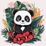 Malowanie po numerach - Panda w tropikach Kids