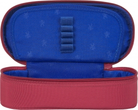 Piórnik z klapką Oxford School - żurawinowy