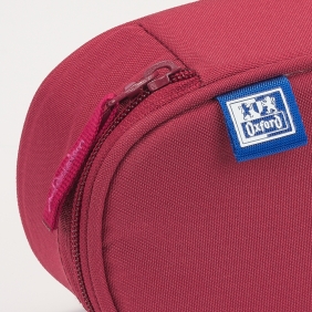 Piórnik z klapką Oxford School - żurawinowy