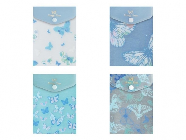 Teczka kopertowa na zatrzask nadruk Motyle A6