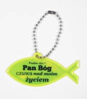 Zawieszka odblaskowa. Rybka - Pan Bóg czuwa... - Opracowanie zbiorowe