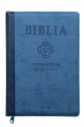 Biblia Pierwszego Kościoła niebieska z paginatorami i suwakiem