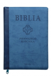 Biblia Pierwszego Kościoła niebieska z paginatorami i suwakiem