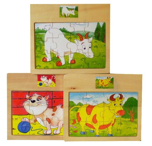 Puzzle małe ze zwierzętami