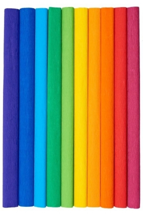 Bibuła marszczona mix tęcza 10szt 50x200cm HERLITZ