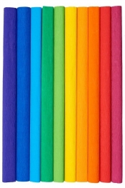 Bibuła marszczona mix tęcza 10szt 50x200cm HERLITZ