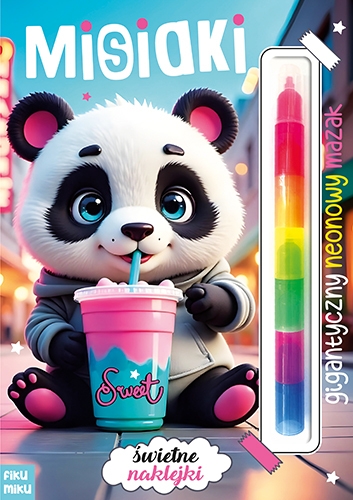 <img src='https://webimage.pl/pics/463/7/d9788368417463.jpg' style='height:440px' /> Misiaki. Gigantyczny neonowy mazak. Marker modułowy