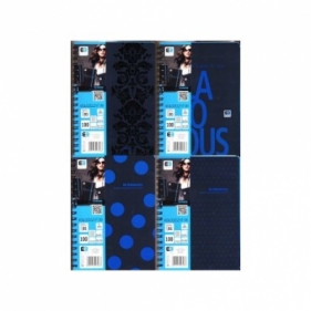 Kołozeszyt Interdruk PP B5/100 kartkowy w kratkę - Black&Blue