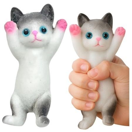 <img src='https://webimage.pl/pics/463/8/d5905991078463.jpg' style='height:440px' /> Gniotek sensoryczny Kotek biało-szary 13x6,5cm