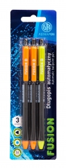Długopis automatyczny trójkątny Fusion 0.6 mm Astra Pen, blister 3 szt.