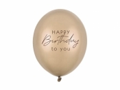 Balony Happy Birthday Metallic Cold Gold 30cm 6szt